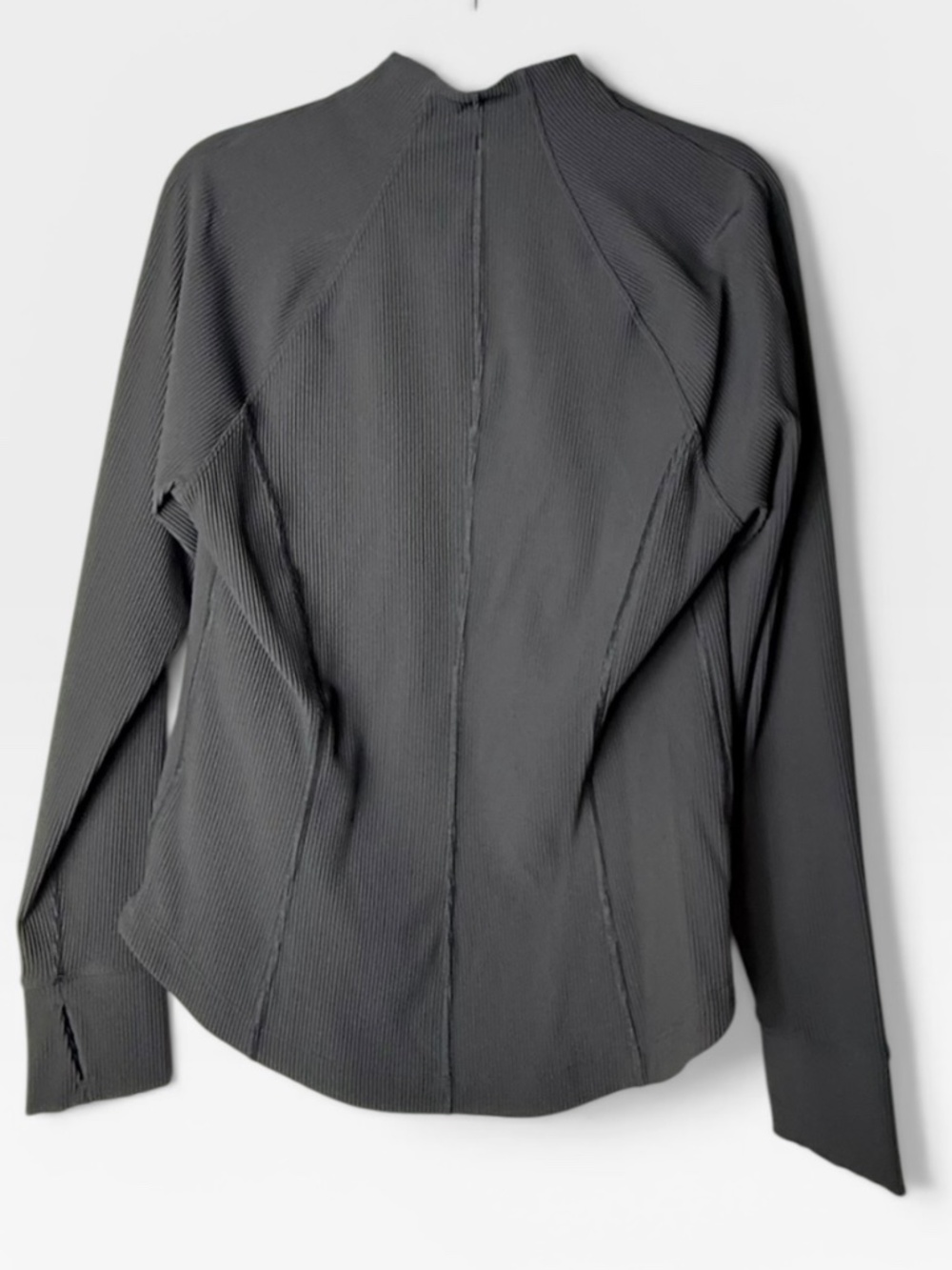 Athleta Salutation Ribbed Jacket in black Size Large (K) - Picture 2 of 5